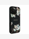 Guess Guess PU genarbtes Magnolia MagSafe Back Cover für iPhone 16 Pro Schwarz