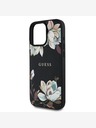 Guess Guess PU genarbtes Magnolia MagSafe Back Cover für iPhone 16 Pro Schwarz