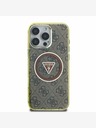 Guess Guess IML 4G Glitter and Triangle Logo MagSafe Back Cover für iPhone 16 Pro Braun
