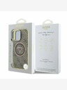 Guess Guess IML 4G Glitter and Triangle Logo MagSafe Back Cover für iPhone 16 Pro Braun
