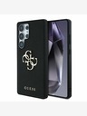 Guess Guess PU genarbtes 4G Metall-Logo Backcover für Samsung Galaxy S25 Ultra Schwarz