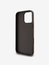 Guess Guess PU 4G Metall-Logo-Rückseite für iPhone 16 Pro Braun