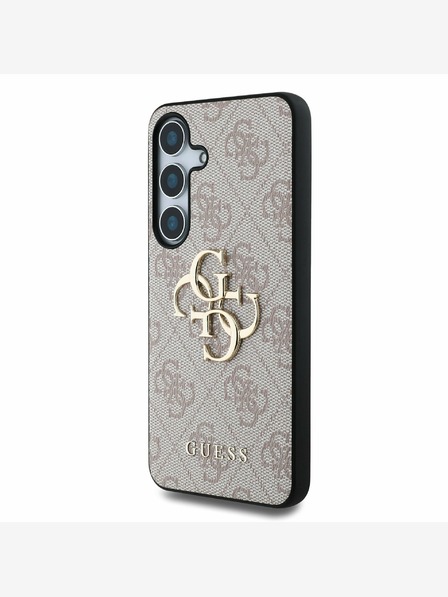 Guess Guess PU PU 4G Metall-Logo-Rückseite für Samsung Galaxy S25+ Pink