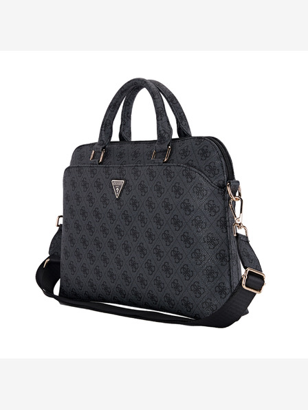 Guess PU 4G Triangle Logo Laptoptasche 15/16" Schwarz Handyhülle