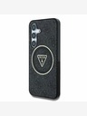 Guess Guess IML 4G Glitter and Triangle Logo MagSafe Back Cover für Samsung Galaxy S25+ Schwarz