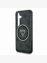 Guess Guess IML 4G Glitter and Triangle Logo MagSafe Back Cover für Samsung Galaxy S25+ Schwarz