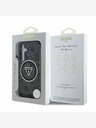 Guess Guess IML 4G Glitter and Triangle Logo MagSafe Back Cover für Samsung Galaxy S25+ Schwarz