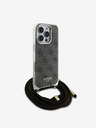 Guess Guess IML 4G Printed Crossbody Strap Back Cover für iPhone 16 Pro Max Braun