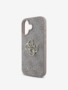 Guess Guess PU 4G Metall-Logo Schutzhülle für iPhone 16 Pink