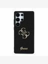 Guess Guess PU Fixed Glitter 4G Metall Logo Back Cover für Samsung Galaxy S25 Ultra Schwarz