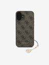 Guess Guess 4G Charm Back Cover für iPhone 16 Ton in Ton Braun
