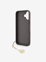 Guess Guess 4G Charm Back Cover für iPhone 16 Ton in Ton Braun