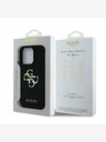 Guess Guess PU genarbtes 4G Metall-Logo Backcover für iPhone 16 Pro Schwarz