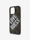 Guess Guess PU Leder 4G Big Love Logo MagSafe Schutzhülle für iPhone 16 Pro Max Braun