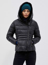 Moodo Schwarze kurze Damen-Steppjacke Moodo