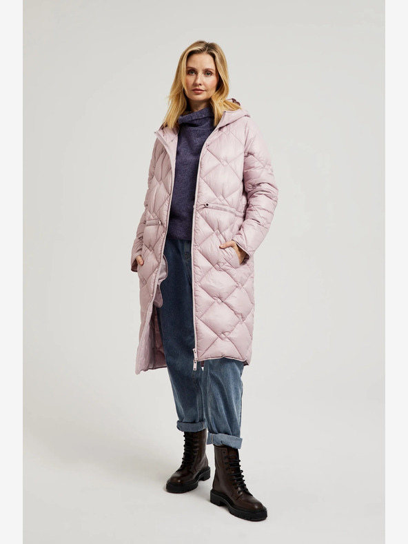 Moodo Hellrosa Steppjacke mit Manschetten Moodo