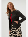 Moodo Schwarze Damen Lederjacke Moodo