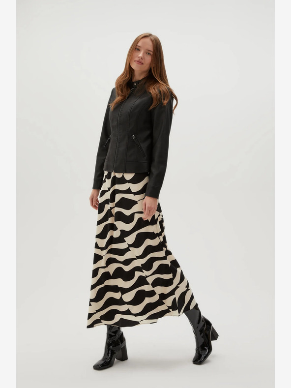 Moodo Schwarze Damen Lederjacke Moodo