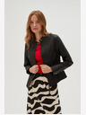 Moodo Schwarze Damen Lederjacke Moodo