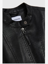 Moodo Schwarze Damen Lederjacke Moodo