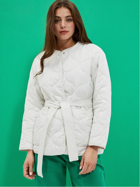 Moodo Weiße Damen Steppjacke Moodo