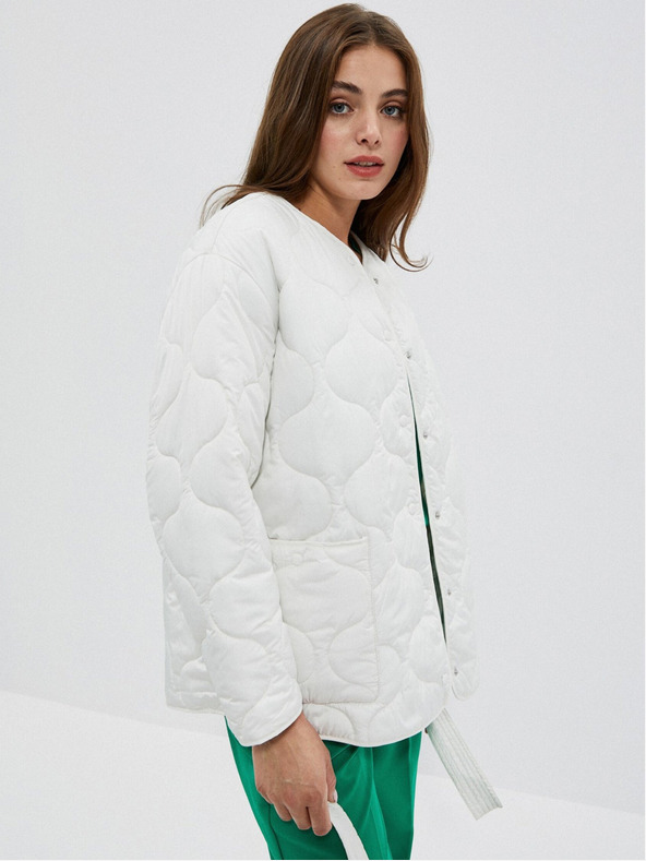 Moodo Weiße Damen Steppjacke Moodo