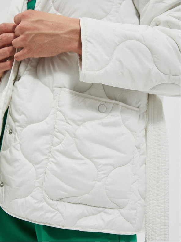 Moodo Weiße Damen Steppjacke Moodo