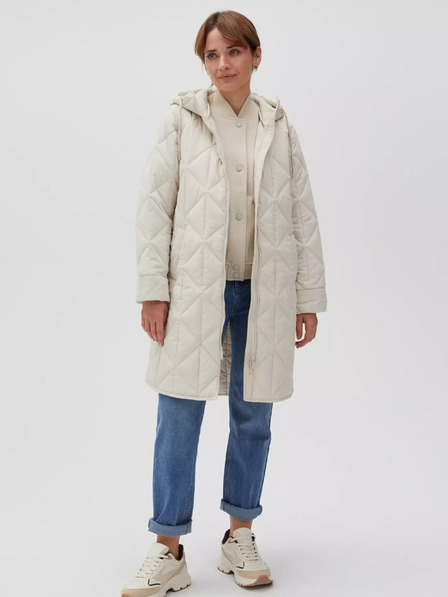 Moodo Cremefarbene Damen-Steppjacke Moodo
