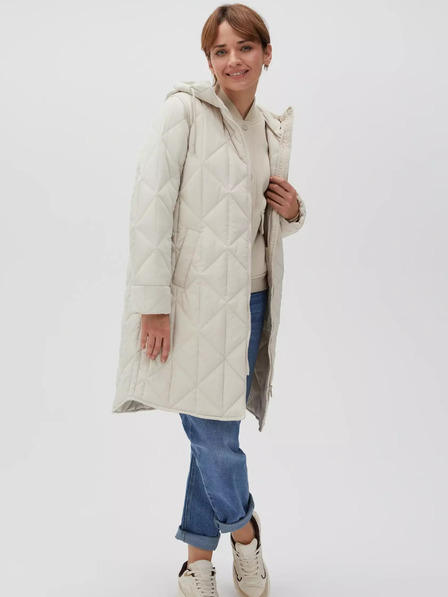 Moodo Cremefarbene Damen-Steppjacke Moodo