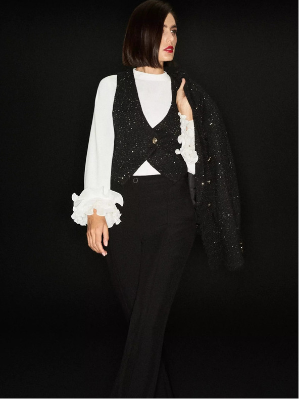 Moodo Schwarze Damenweste Moodo