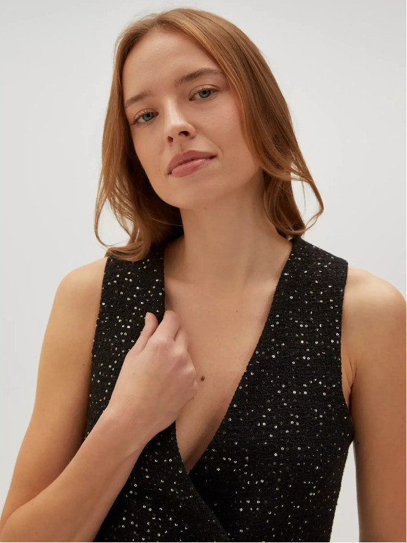 Moodo Schwarze Damenweste Moodo