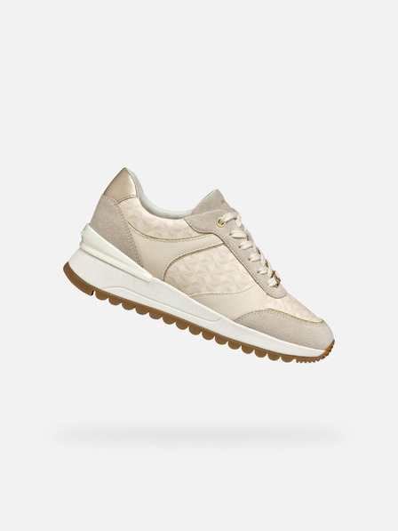 Geox Creme Damen Geox Desya Turnschuhe