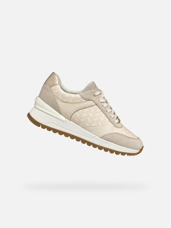 Geox Creme Damen Geox Desya Turnschuhe