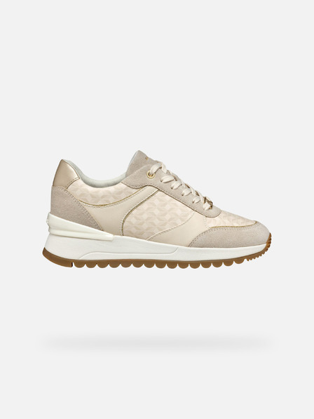 Geox Creme Damen Geox Desya Turnschuhe