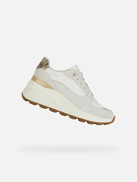 Geox Cremefarbene Damen-Turnschuhe Geox Spherica EC13