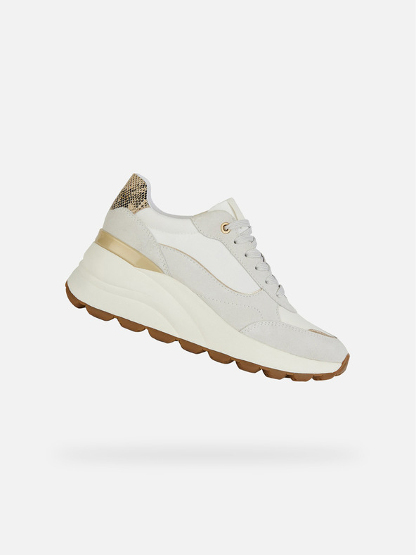 Geox Cremefarbene Damen-Turnschuhe Geox Spherica EC13