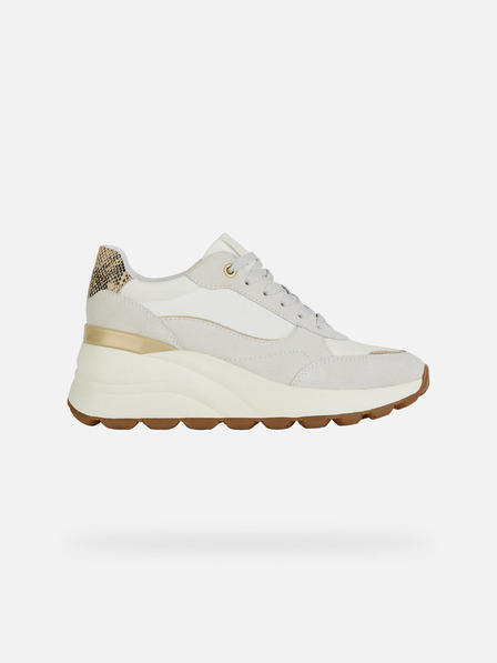 Geox Cremefarbene Damen-Turnschuhe Geox Spherica EC13