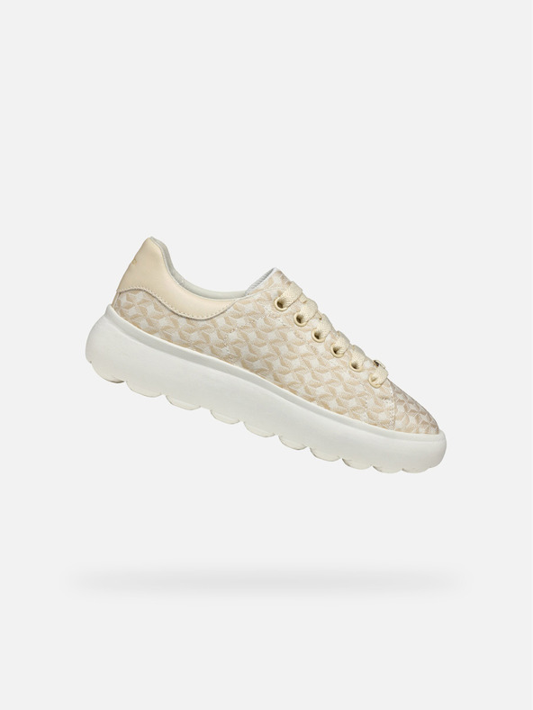 Geox Creme Geox Spherica EC4.1 Damen Turnschuhe