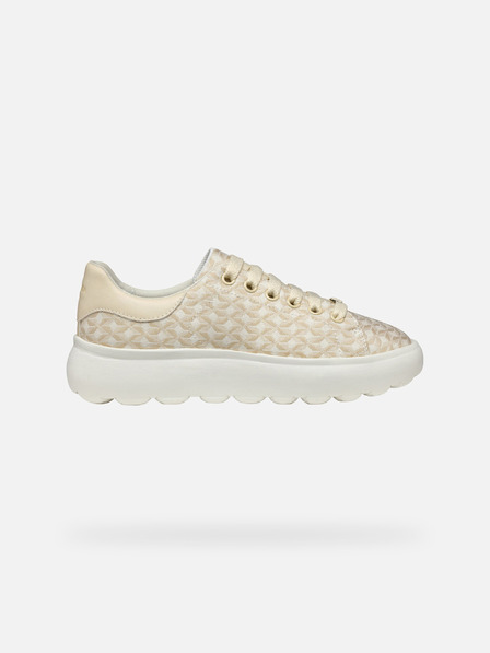 Geox Creme Geox Spherica EC4.1 Damen Turnschuhe