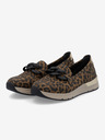 Rieker Damen schwarz und braun gemusterte Loafers Rieker