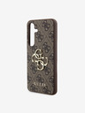 Guess Guess PU 4G Metall-Logo Handytasche für Samsung Galaxy S24+ Braun