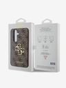 Guess Guess PU 4G Metall-Logo Handytasche für Samsung Galaxy S24+ Braun