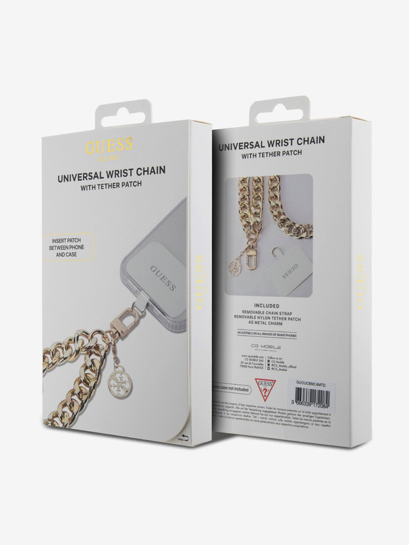 Guess Universeller Handschlaufe 4G Charm Gold Handyhülle