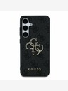 Guess PU 4G Metal Logo Backcover für Samsung Galaxy S25 Grey Handyhülle