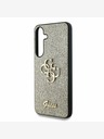 Guess Guess PU Fixed Glitter 4G Metall Logo Back Cover für Samsung Galaxy S25+ Gold