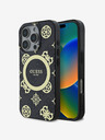 Guess IML 4G Peony MagSafe Backcover für iPhone 16 Pro Max Black Handyhülle