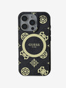 Guess IML 4G Peony MagSafe Backcover für iPhone 16 Pro Max Black Handyhülle