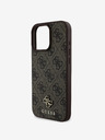 Guess Guess PU 4G Small Metal Logo MagSafe Back Cover für iPhone 16 Pro Braun