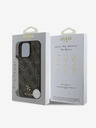 Guess Guess PU 4G Small Metal Logo MagSafe Back Cover für iPhone 16 Pro Braun
