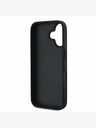 Guess Guess PU Grained 4G Metal Logo Back Cover für iPhone 16 Schwarz